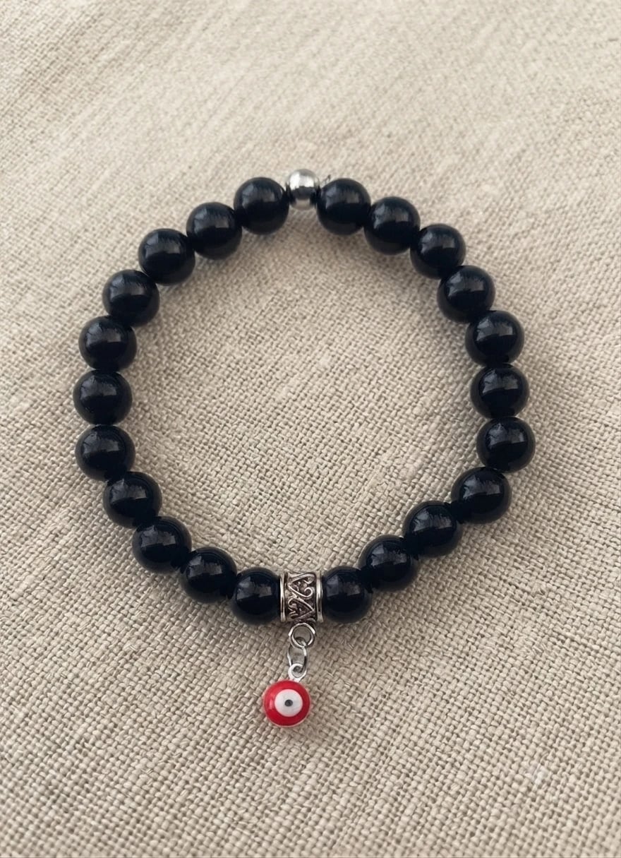 Pulsera Turmalina y Ojito Turco